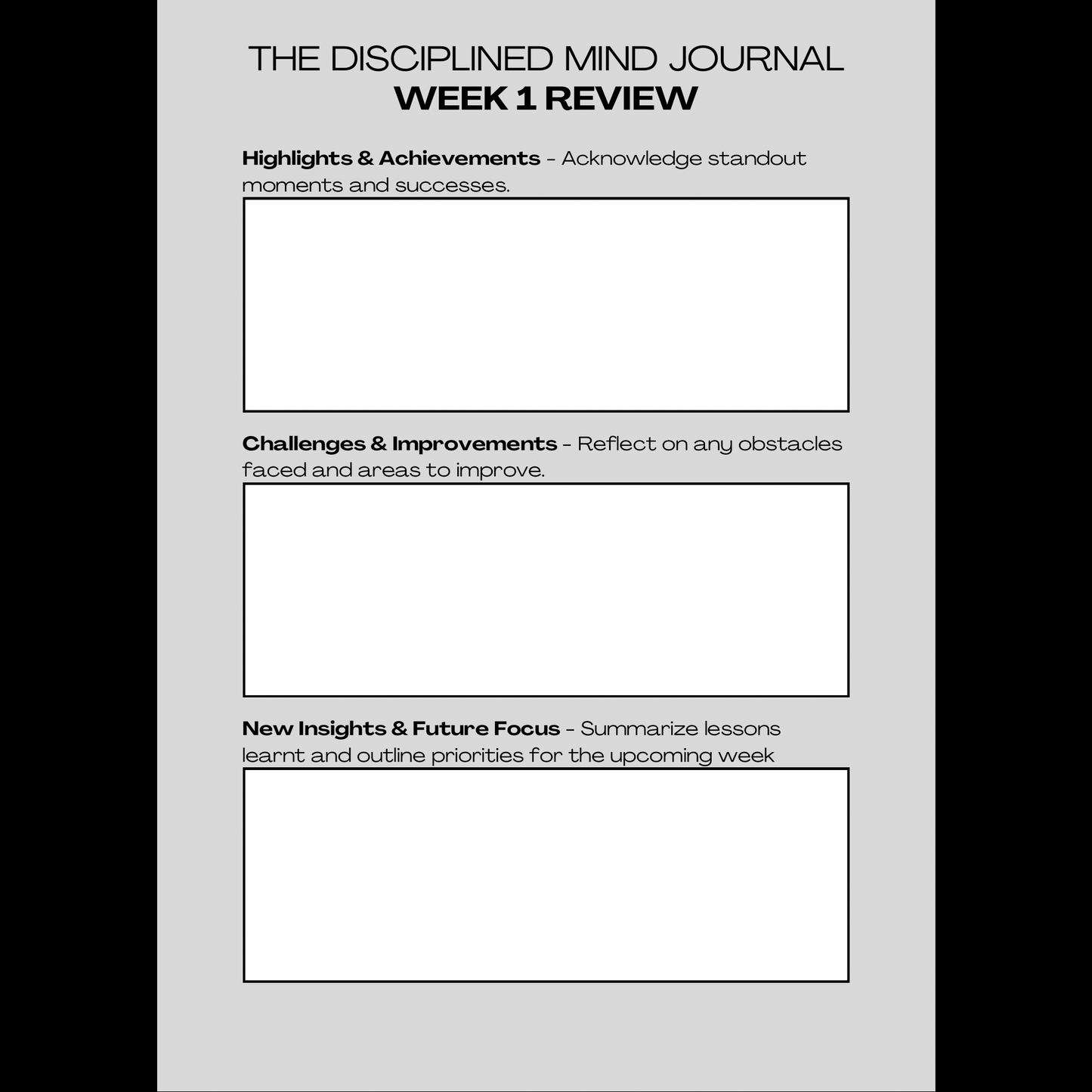 The Disciplined Mind Journal