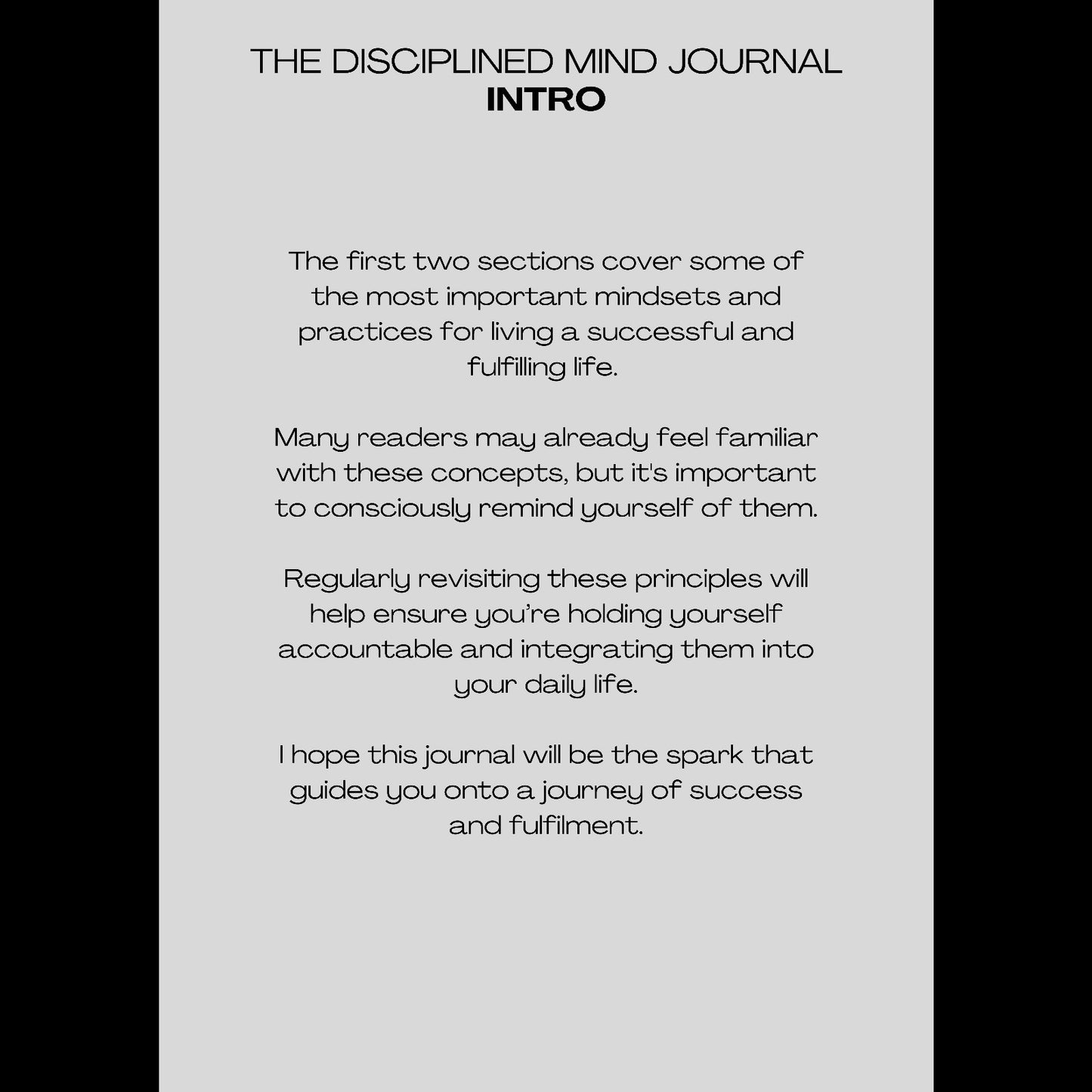 The Disciplined Mind Journal